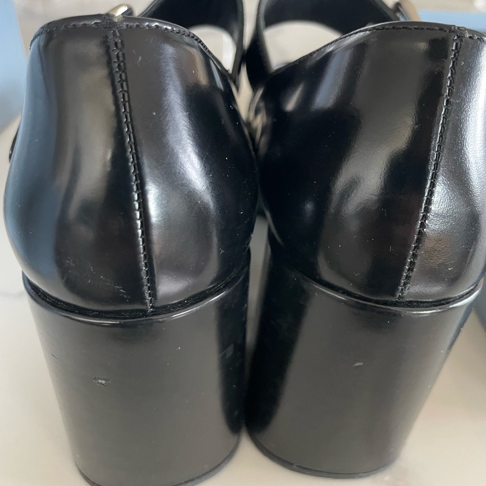 Prada Black Heels with Silver Accents - Picture 9 of 10